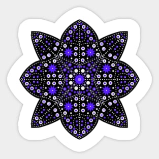 Star Mandala Purple-White Sticker